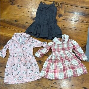 3T summer bundle of 3 dresses short sleeve, long sleeve and sleeveless